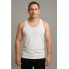 Men’s White Ribbed Tank Top