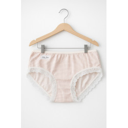 Culotte Femme à Pois avec Dentelle