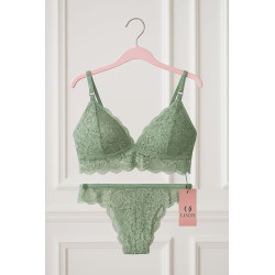 Lace Triangle Bralette Set