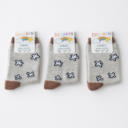 Chaussettes Enfant Grises à Motifs