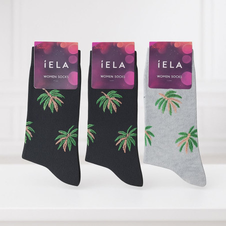 Palm Tree Patterned Women's Socks