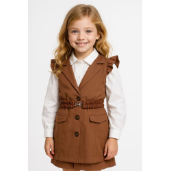 Girls' Shirted Belted Set