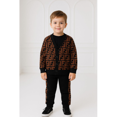 Ensemble Noir à Motifs pour Garçon