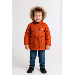 Boys’ Fur-Hooded Winter Coat