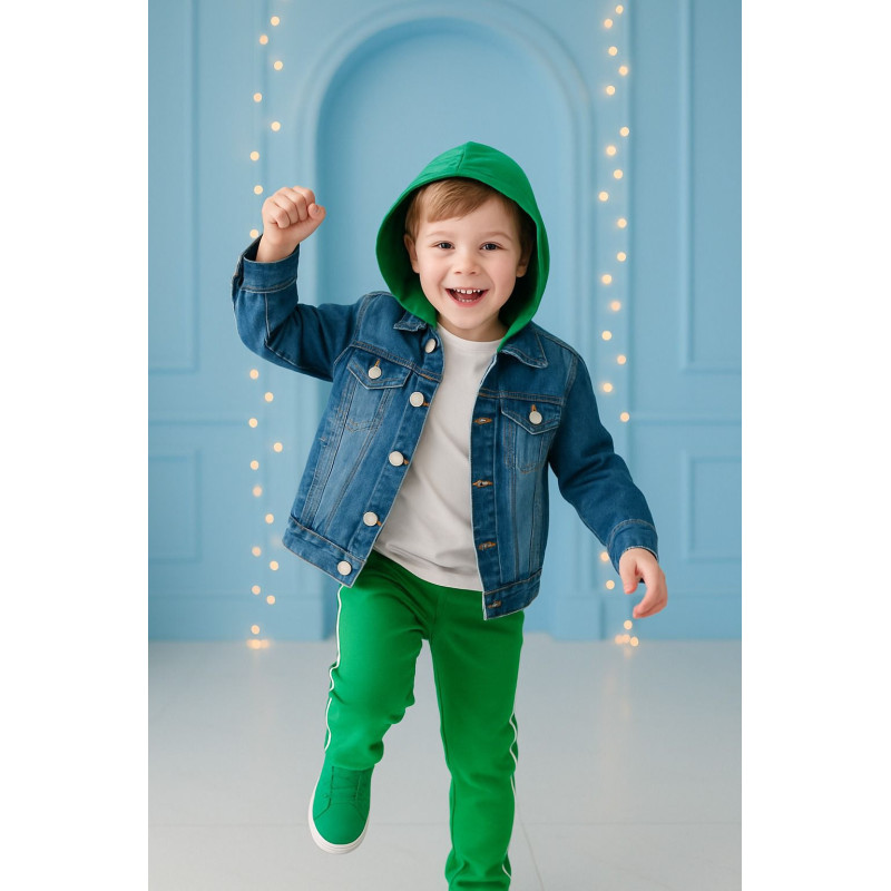 Boys’ Denim Jacket & Green Pants Set Boys’ Denim Jacket & Green Pants Set