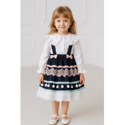 Ensemble Fille Chemisier & Robe Bretelles