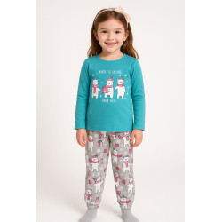 Girls’ Winter Bear Pajama Set