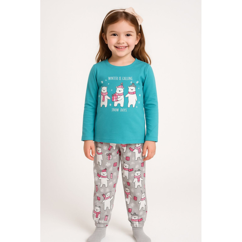Girls’ Winter Bear Pajama Set