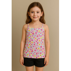 Floral Printed Girls' Cotton Camisole