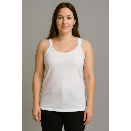 Women’s Cotton Tank Top with Wide Straps